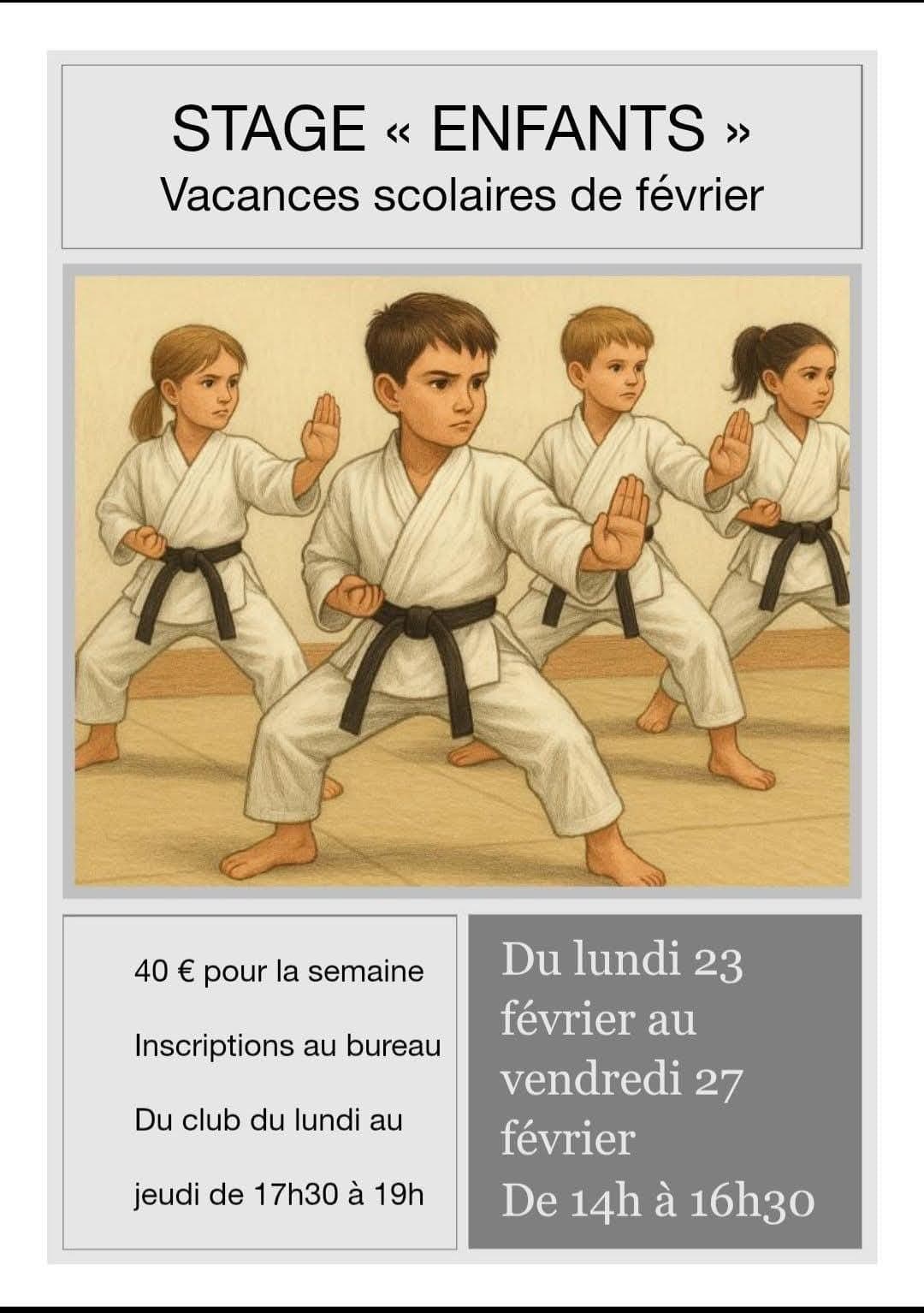 Stage des vacances scolaires de février 2026